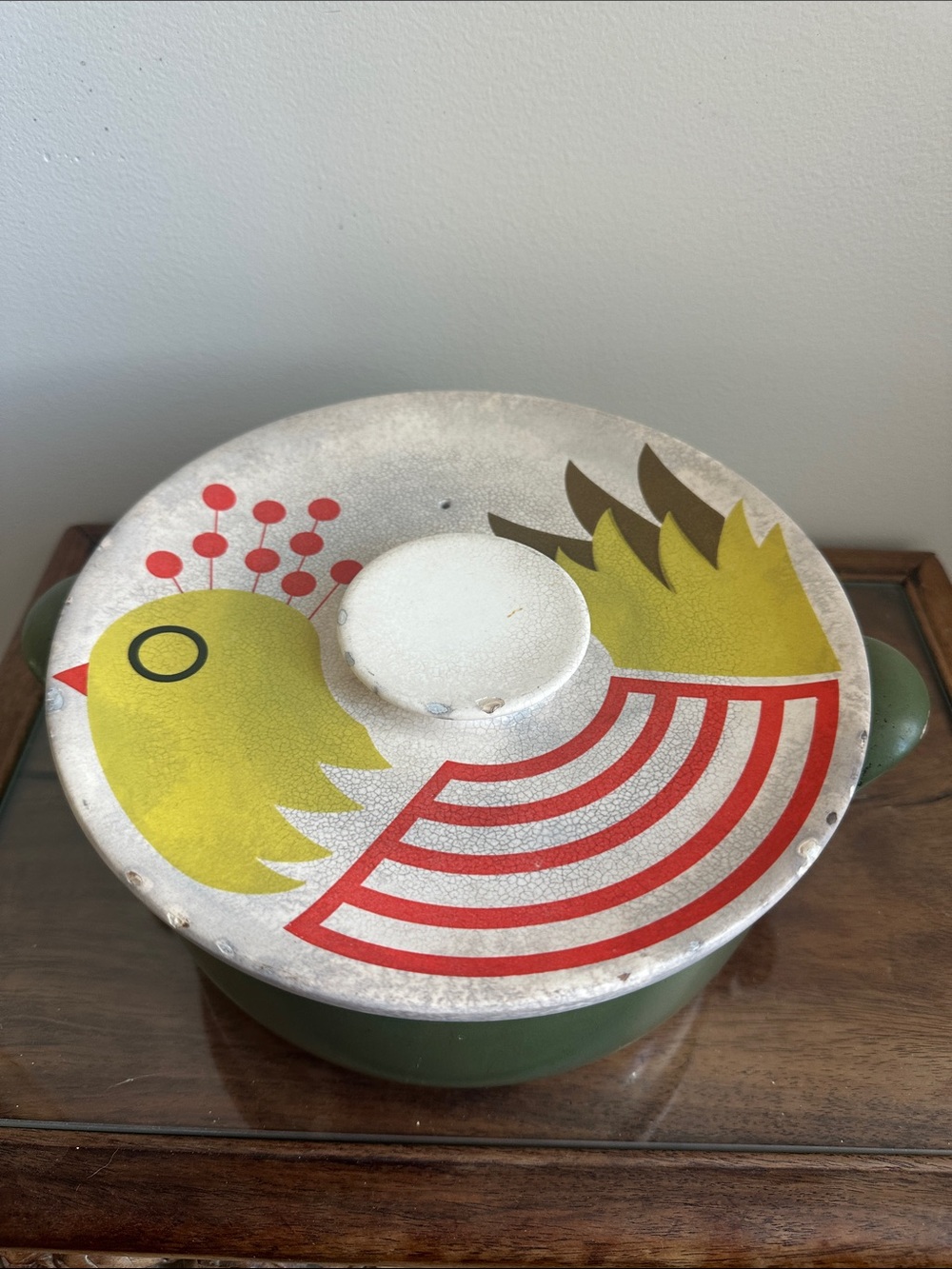 Vintage 60s Fred Roberts “Fancy Farmer” Casserole Dish with Lid - MCM